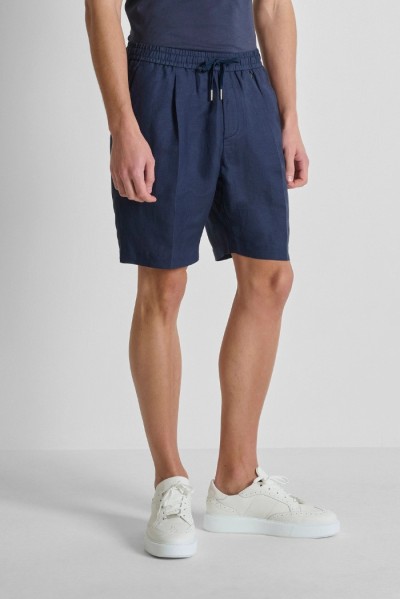 Antony Morato bermuda regular fit in viscosa e lino slub Nolan MMSH00230-FA900135 — 805219040080236_2