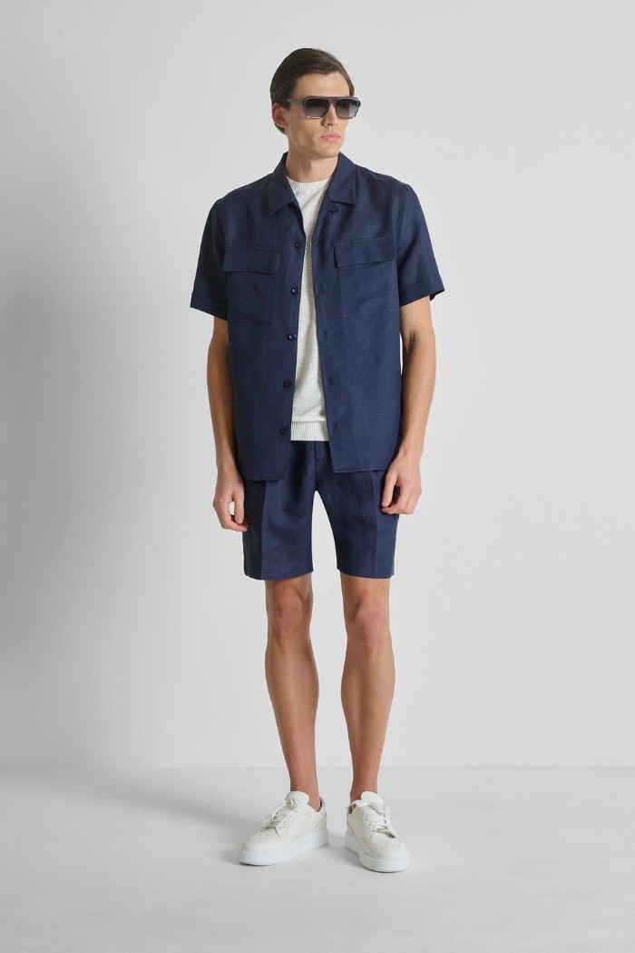 Antony Morato bermuda regular fit in viscosa e lino slub Nolan MMSH00230-FA900135 [4b80fd69]