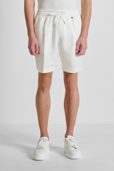 Antony Morato bermuda regular fit in viscosa e lino slub Nolan MMSH00230-FA900135 — 805219040080236_3
