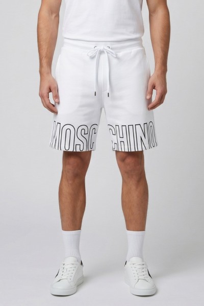 Moschino bermuda in cotone con stampa sul fondo V1A6811-4418 [9142212d]