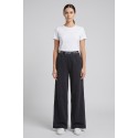 Moschino pantapalazzo in cotone stretch con elastico logato V6A6810-4436 [ec7c3943]