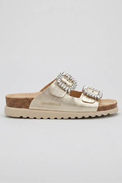 Lumberjack ciabatta in pelle con doppia fascia Miuccia 102269253 [49c441c5]