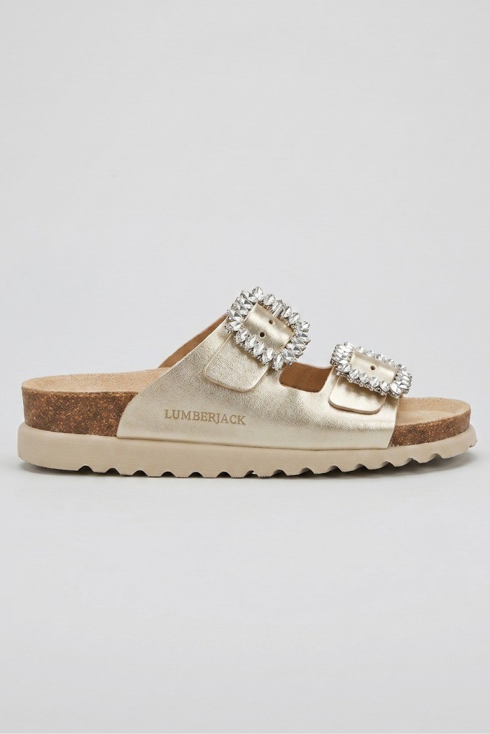 Lumberjack ciabatta in pelle con doppia fascia Miuccia 102269253 [49c441c5]