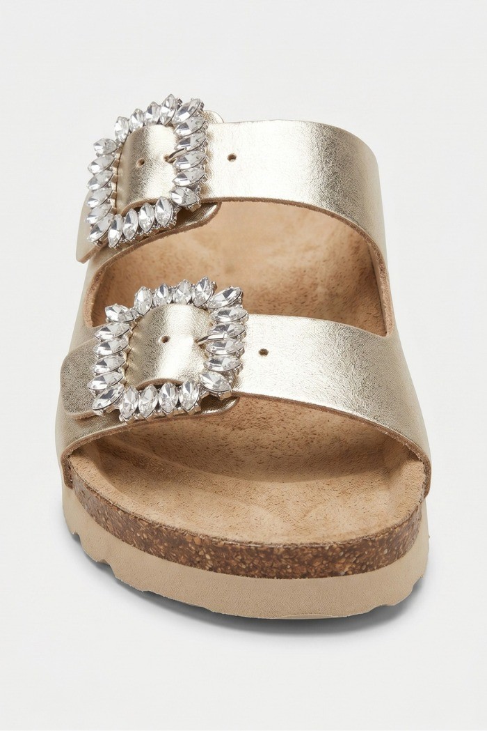 Lumberjack ciabatta in pelle con doppia fascia Miuccia 102269253 [27ffc3cc]