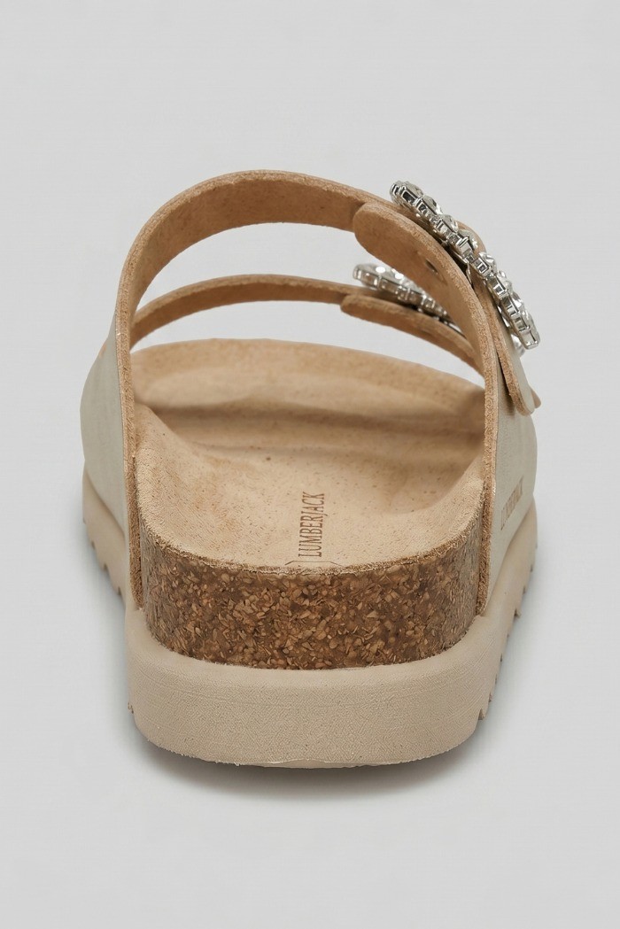Lumberjack ciabatta in pelle con doppia fascia Miuccia 102269253 [22af84d2]