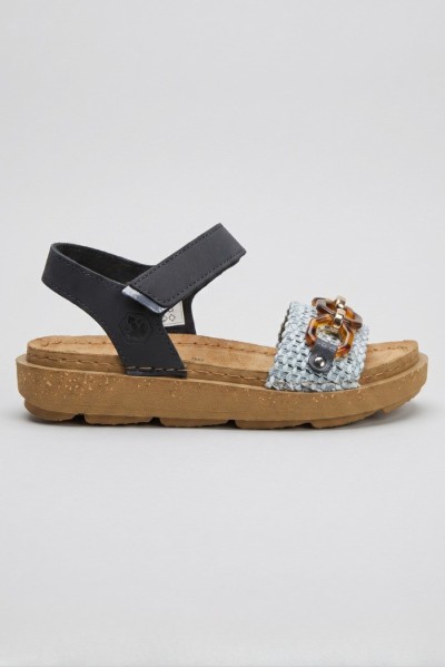 Lumberjack sandalo in pelle con chiusura a strappo Nicole 102269228 — 805219040079872_1