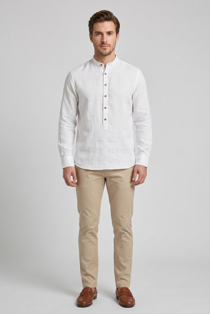 Datch camicia serafino in lino DM1950 [68398efe]