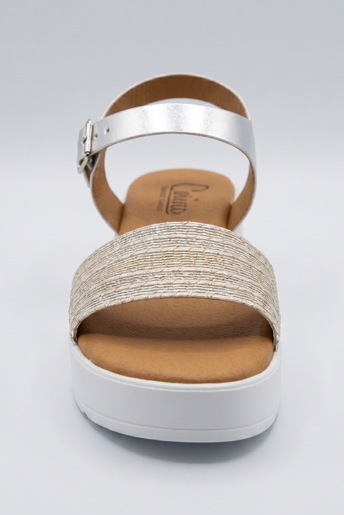 Claude sandalo con fascia effetto texture e cinturino ART 9 [30a27562]