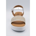 Claude sandalo con fascia effetto texture e cinturino ART 9 [30a27562]