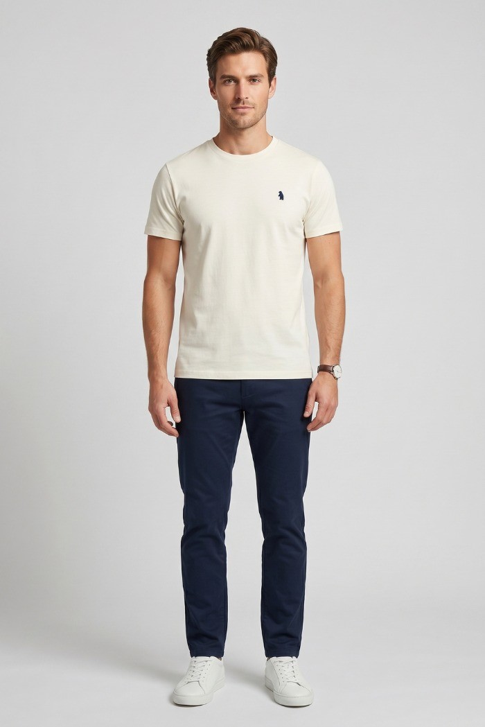 Refrigue t-shirt in jersey di cotone con logo ricamato R4532M261 [e1dd8c0f]