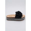 Solo Soprani ciabatta con maxi fiore Dona SSW619N22 [debd2842]