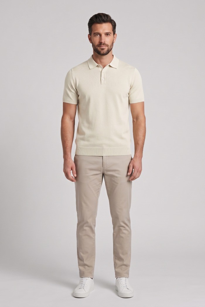 Datch polo in maglia di cotone DM9865 [b3276ad9]