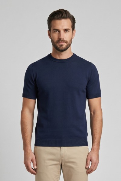 Datch maglia girocollo in cotone DM9866 [6c4141d2]