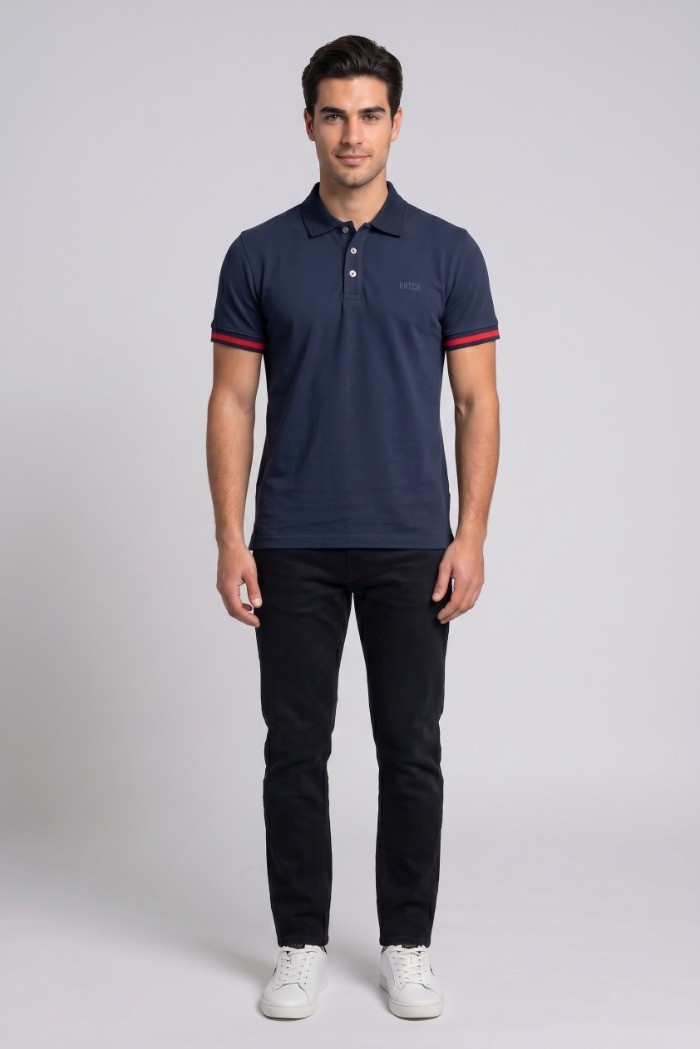 Datch polo in piquet di cotone DM9893 [f26093ed]