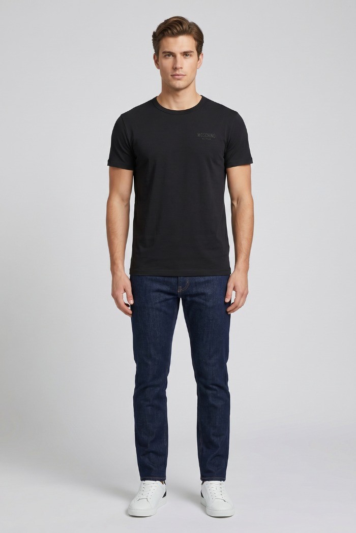 Moschino t-shirt in misto cotone stretch V1A0720-4428 [1278d351]
