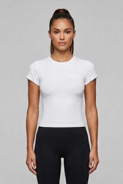 Moschino t-shirt in misto cotone stretch V6A0710 — 805219040080038_1