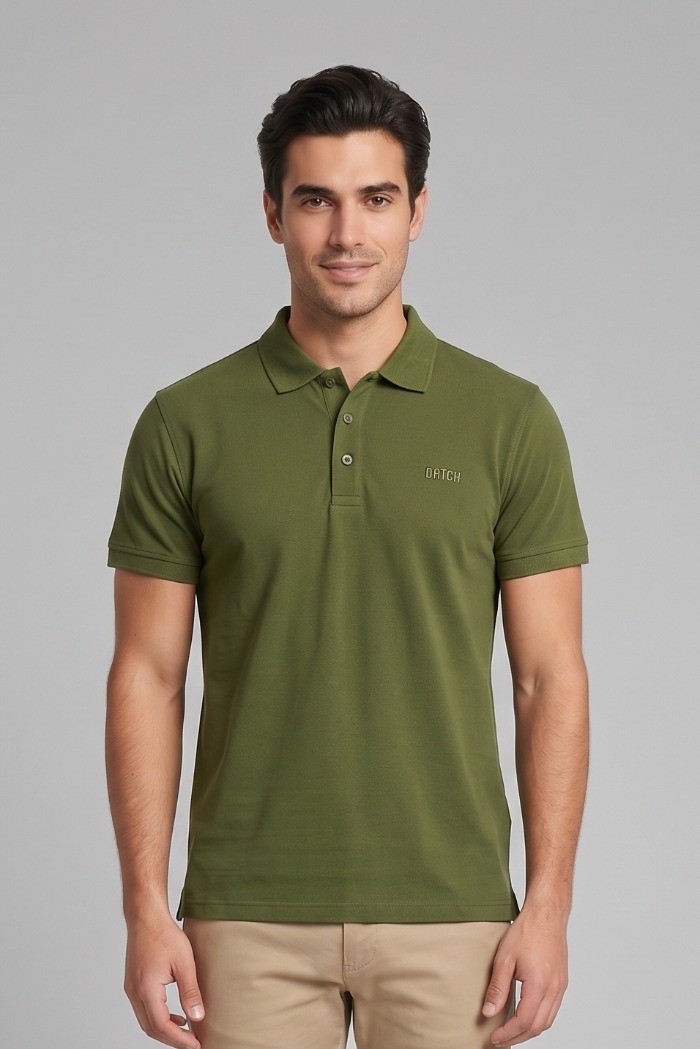 Datch polo in piquet di cotone stretch DM1881 [df2f6be5]