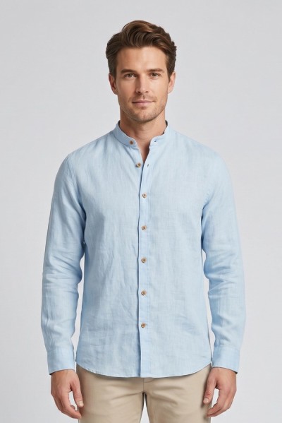Datch camicia coreana in lino DM1952 [1e905731]
