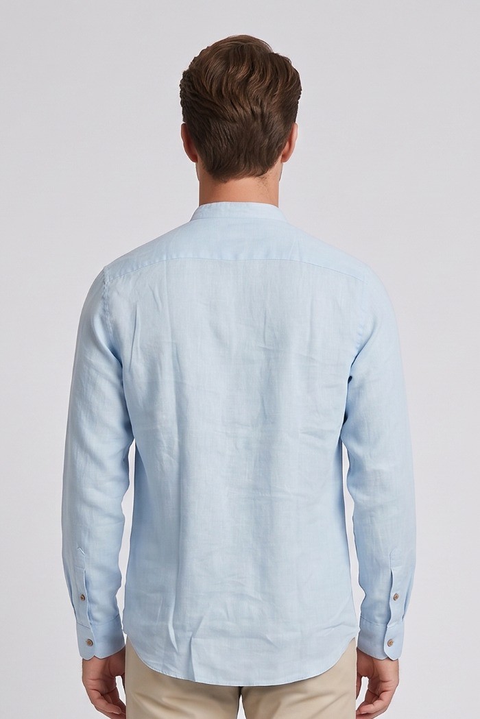Datch camicia coreana in lino DM1952 [c7b6143c]