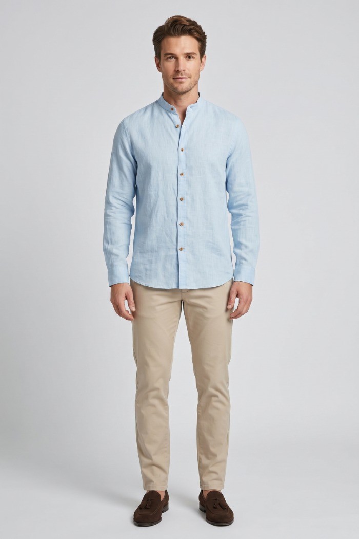Datch camicia coreana in lino DM1952 [70abd538]