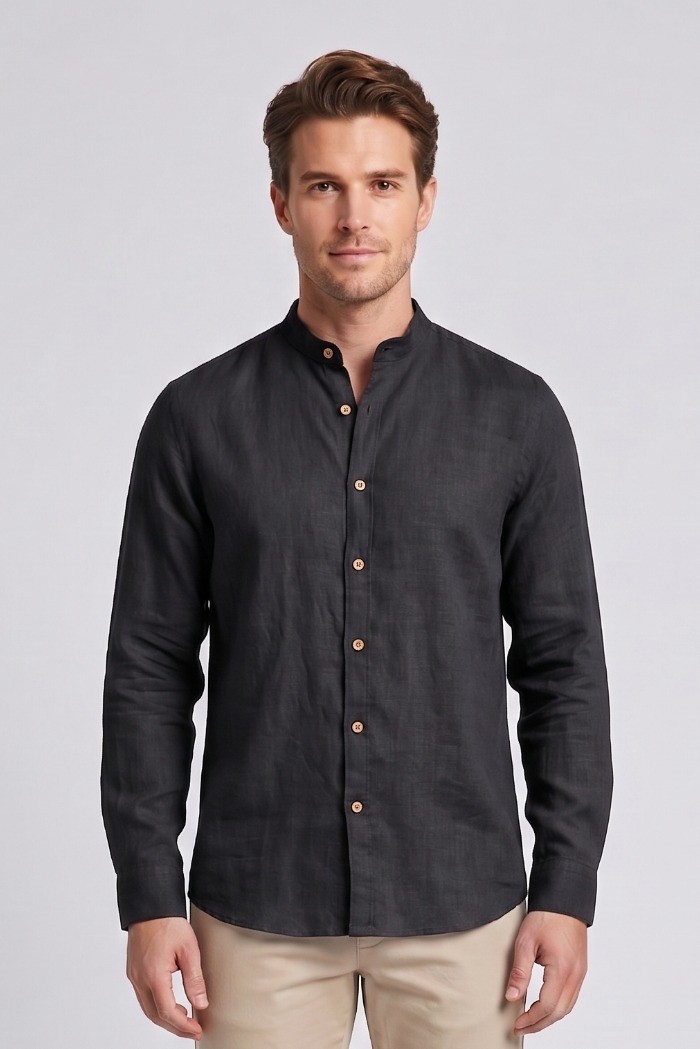 Datch camicia coreana in lino DM1952 [a6de2568]