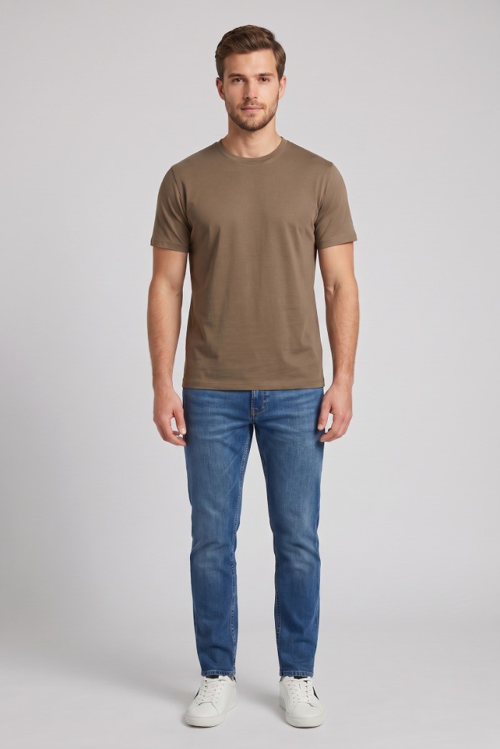 Datch t-shirt girocollo in cotone DM9302 [c77ea83f]