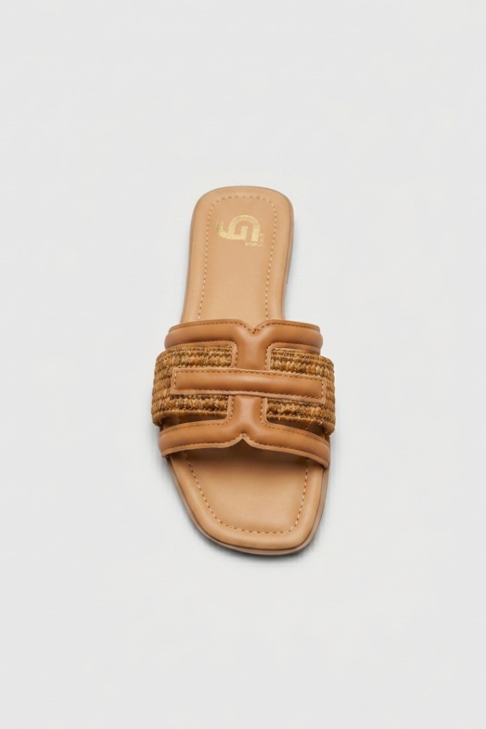Gold & Gold ciabatta con fascia intrecciata FL273 [539be2bb]