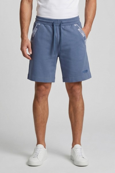 Moschino bermuda delavè con bande logate V1A6804-4436 — 805219040079807_1