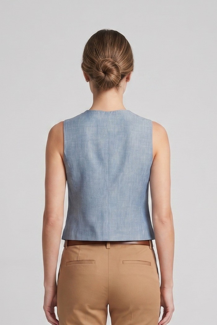 Fly Girl gilet in misto viscosa stretch 6304/03 [f6c897c8]