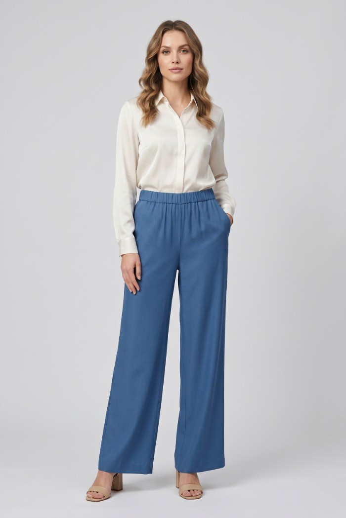 Celye pantalone con inserto rigato SS26C0602 [802bfbe0]