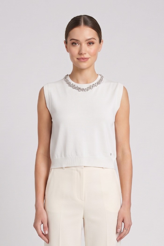 Fresh Flower gilet in misto viscosa FD489 [17216874]