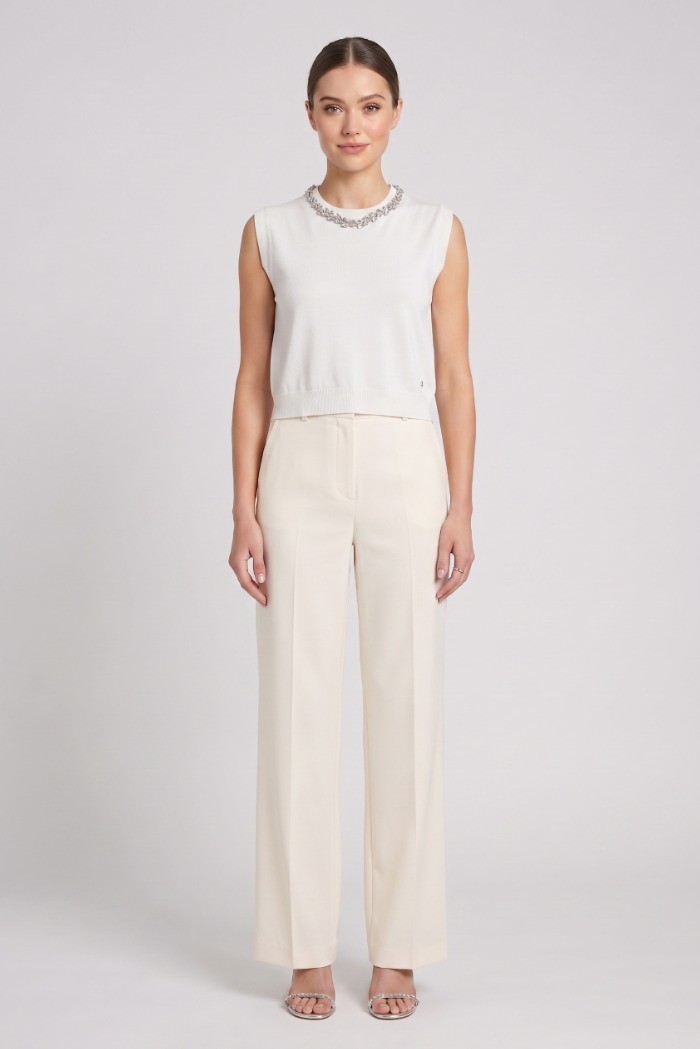 Fresh Flower gilet in misto viscosa FD489 [791aea7d]