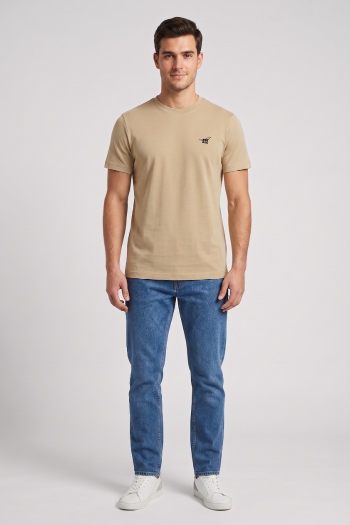 Henry Cotton's t-shirt in piquet con logo ricamato TS616040 [d0cd8e4c]