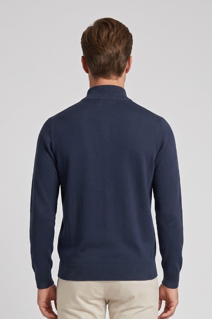 Henry Cotton's maglia mezza zip in filo di cotone MG650792 [500f2a6a]