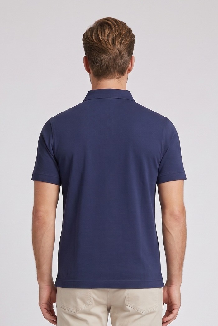 Henry Cotton's polo in jersey di cotone con logo ricamato PL650752 [607e3a85]