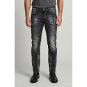 Drop Season 2 jeans in denim con spruzzi e rotture SS26D11 [d8446b56]