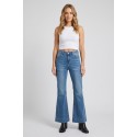 Influencer jeans flare in denim di misto cotone stretch 05P137 [7df69576]