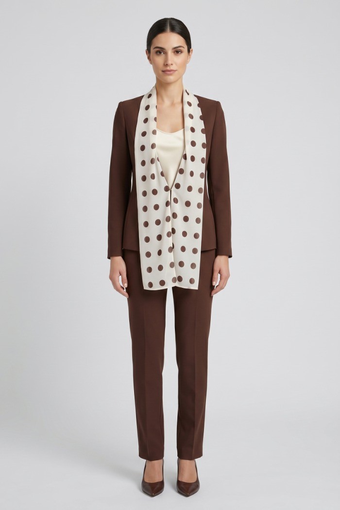 GM by Gai Mattiolo giacca con foulard a pois GM3703 [20756565]
