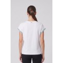 Influencer t-shirt in cotone stretch con dettagli in lurex 05AB248 [26401770]