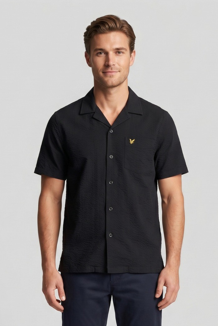 Lyle & Scott camicia mezza manica in seersucker Crinkle Resort SW2409V [2b108f06]