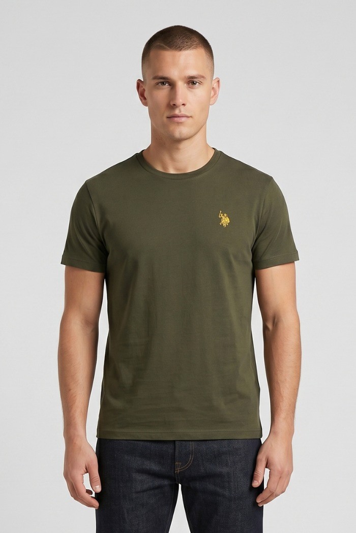 US Polo ASSN t-shirt in cotone con logo ricamato Luca US43154001 [1dc1131d]