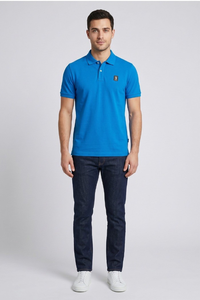 Refrigue polo in piquet di cotone stretch R5013M261 [fe45605d]