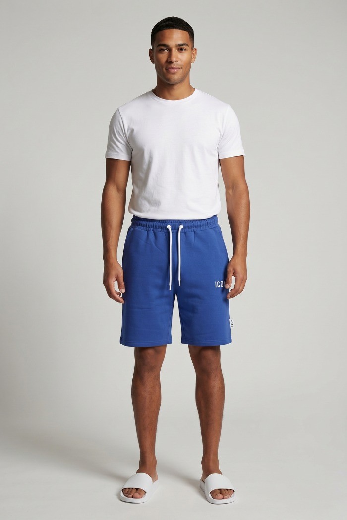 Icon bermuda in cotone con ricamo logo IUPREB001 [19fda4a1]
