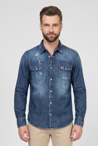Patriot camicia in denim di cotone CU123 — 805219040079407_1