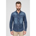 Patriot camicia in denim di cotone CU123 [8e42687a]