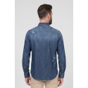 Patriot camicia in denim di cotone CU123 [57642b77]