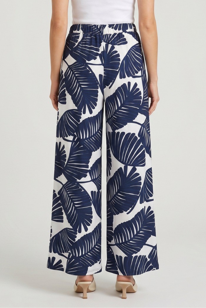 GM by Gai Mattiolo pantalone a fantasia palme GM4017 [2d799b97]