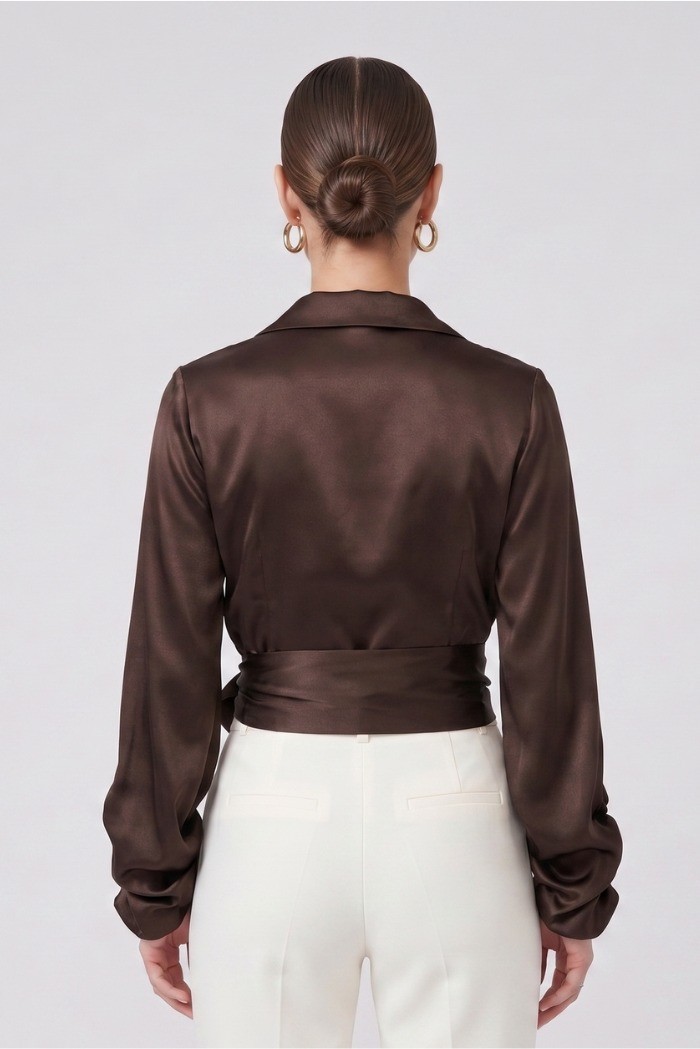 Maidoma blusa incrociata in misto viscosa PE26F183/MA8444 [4855e33a]