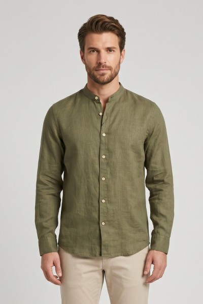Markup camicia coreana in lino MK13002 — 805219040078174_13