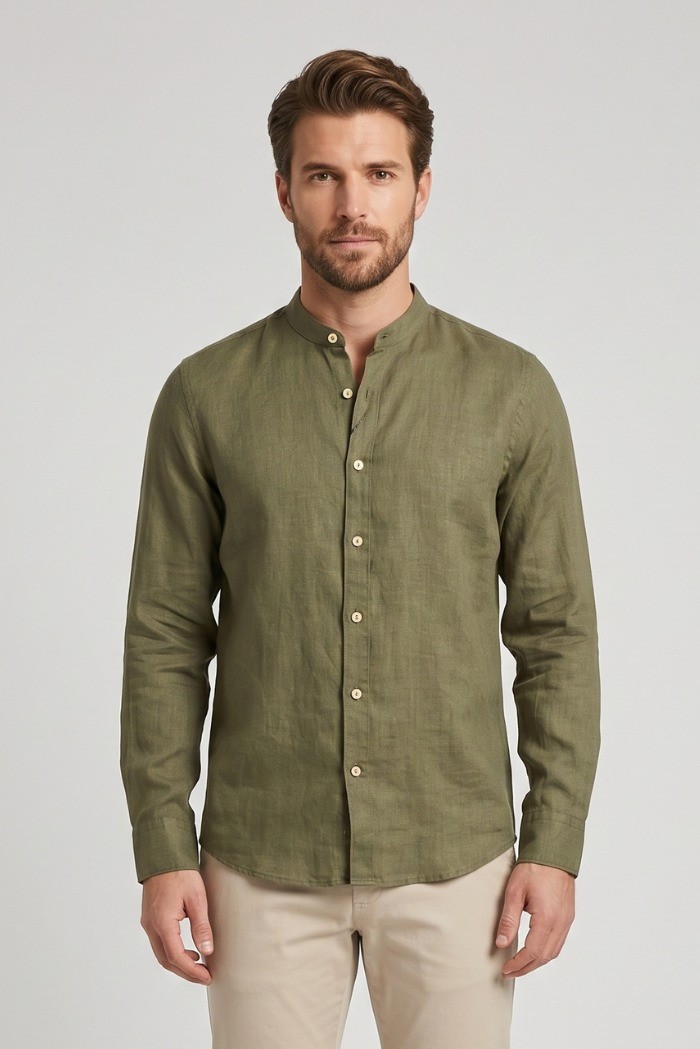 Markup camicia coreana in lino MK13002 [14d136b2]